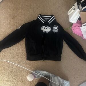 Polo by Ralph Lauren Black Kids Jacket with White Embroidery